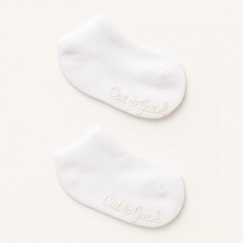 6ct Cat & Jack White Ankle Socks